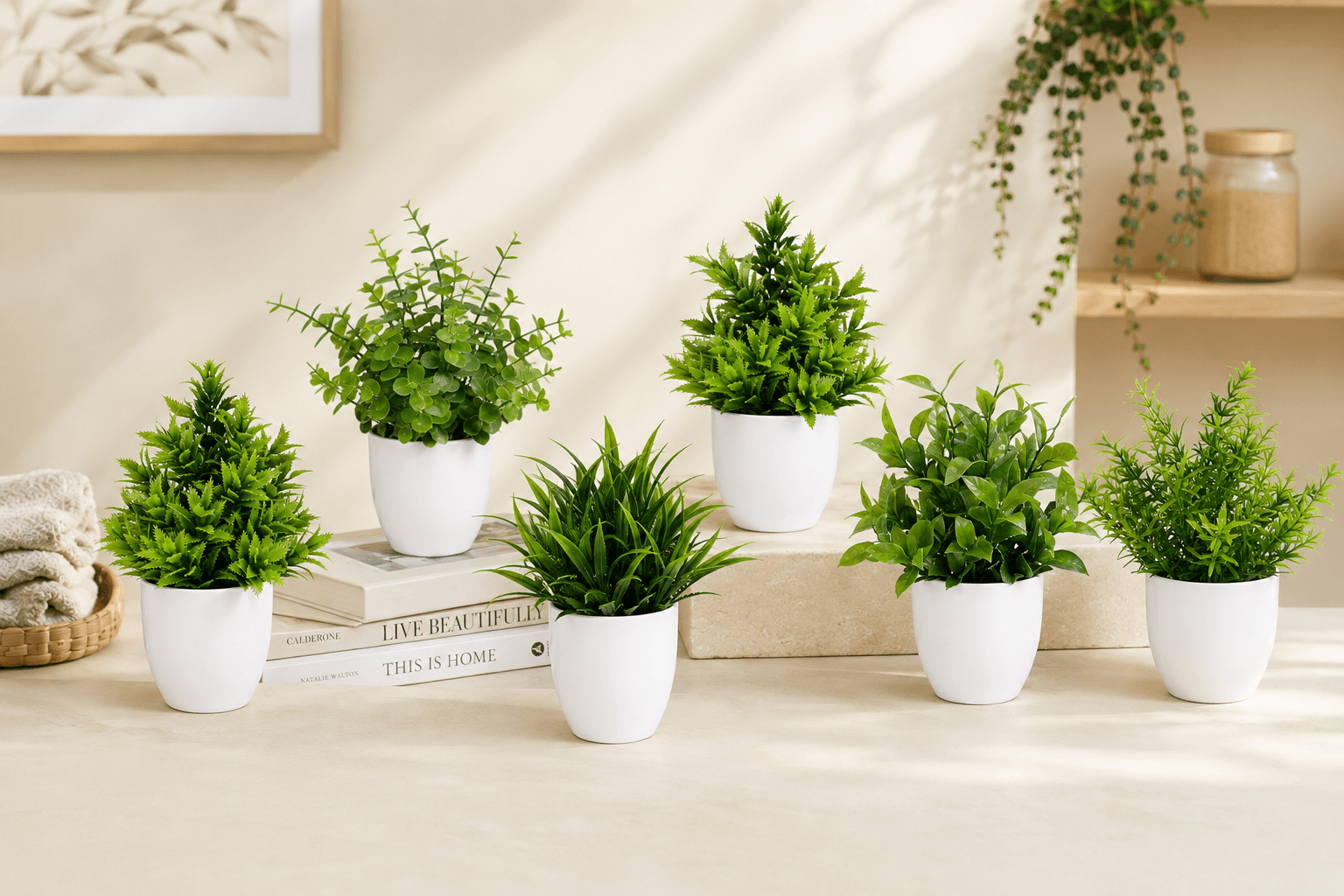Artificial Greenery Potted Bathroom