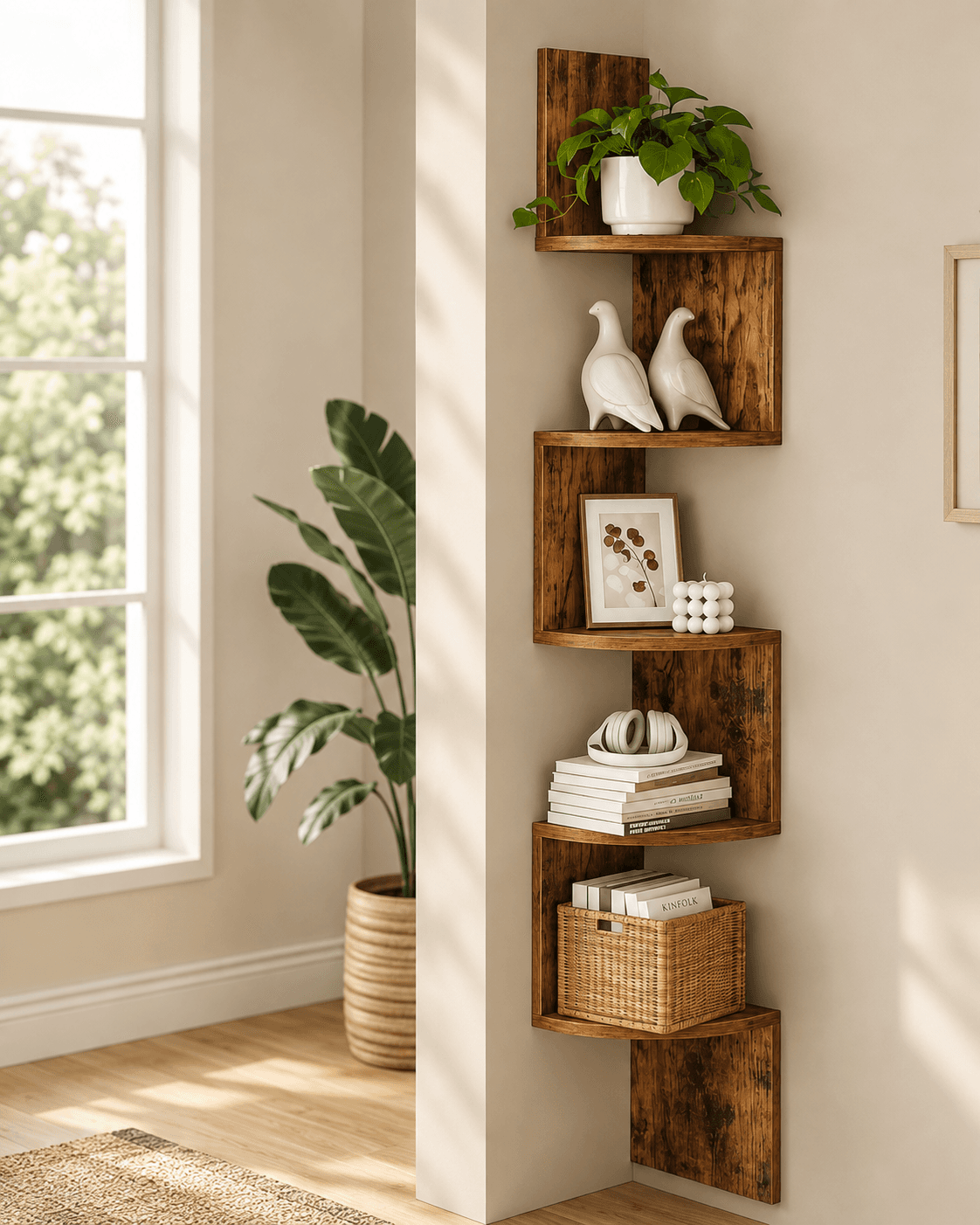  Corner Floating Bookshelf 
