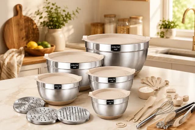 Airtight Stainless Attachments Non Slip Bottoms