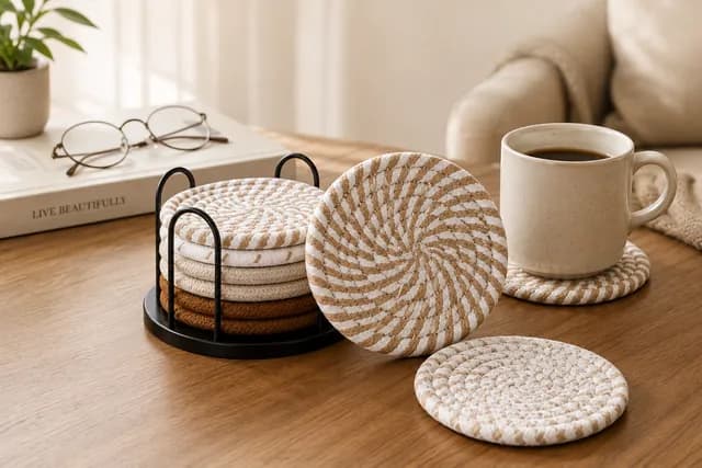  Coasters Absorbent Tabletop Protection