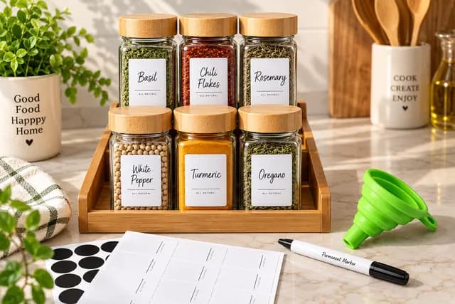  Containers Lids Seasoning Supplement
