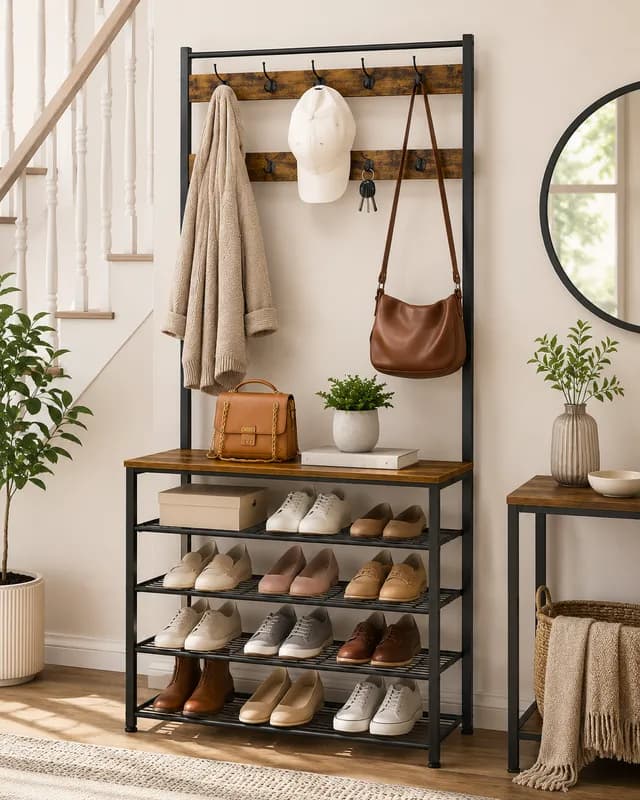 Transform Your Entryway with Rustic Hall Trees: Stylish Storage Solutions