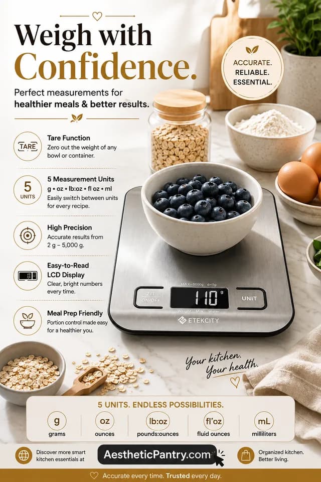 Best Digital Kitchen Scale for Accurate Baking, Meal Prep & Portion Control