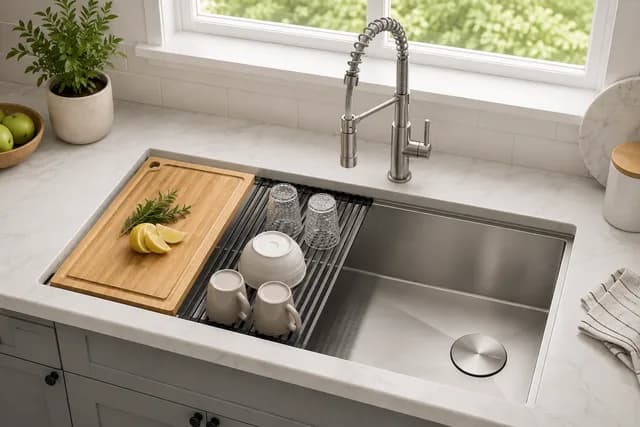 Premium Stainless Steel Workstation Kitchen Sink Set for Modern Homes