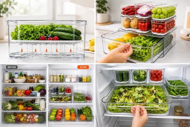 SMRCAD Clear Fridge Drain Trays