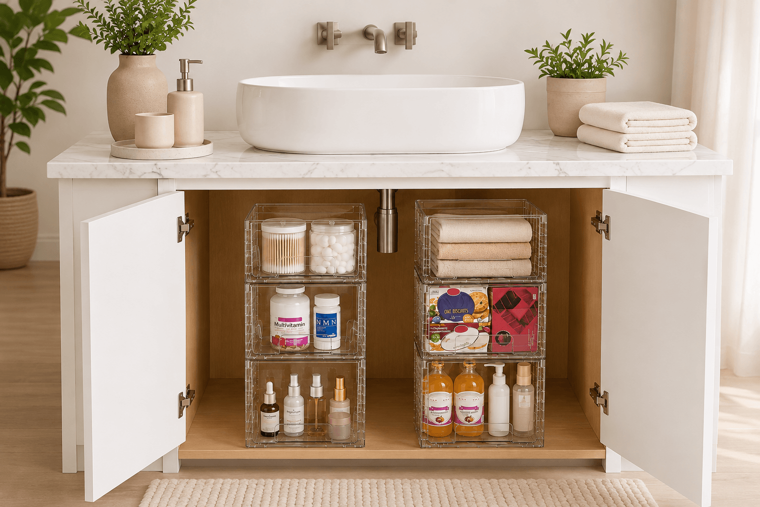 Vtopmart Stackable Organizers Undersink organization