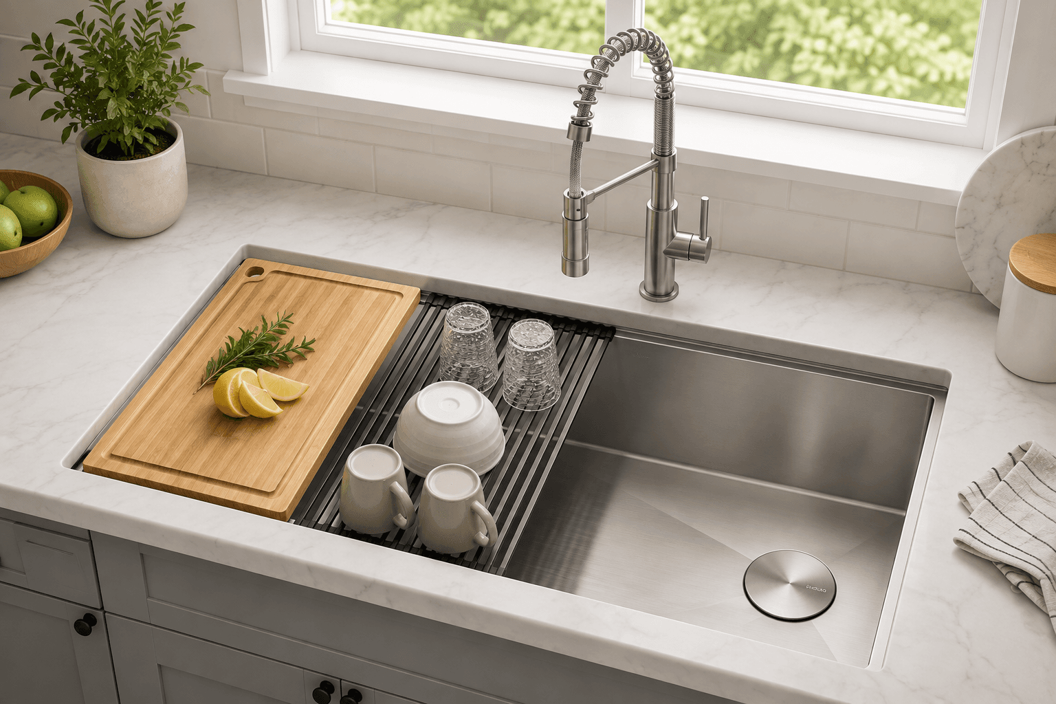 Premium Stainless Steel Workstation Kitchen Sink Set for Modern Homes