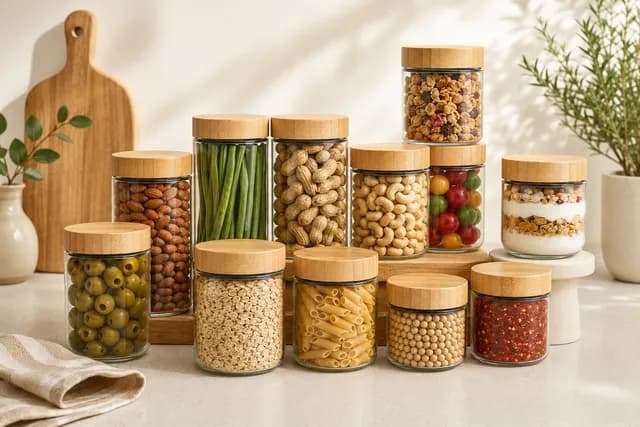Glass Food Storage Jars with Bamboo Lids: The Stylish Way to Organize Your Kitchen