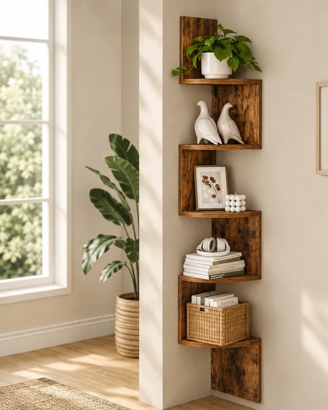 Elevate Your Space: Inspiring Rustic Corner Shelf Ideas for Cozy Home Organization