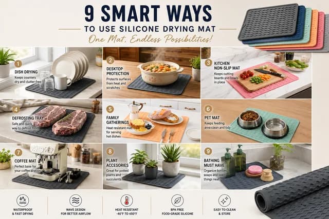 Transform Your Kitchen with the Multipurpose Silicone Drying Mat
