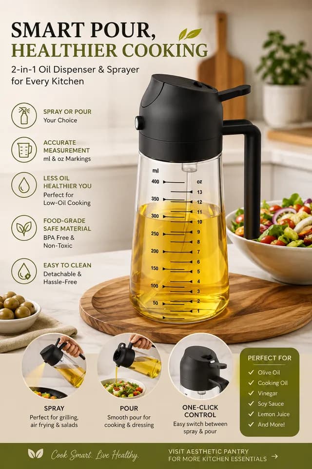 2-in-1 Oil Sprayer & Dispenser